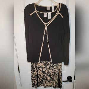 3 Piece Skirt and Top with Cardigan Ensemble